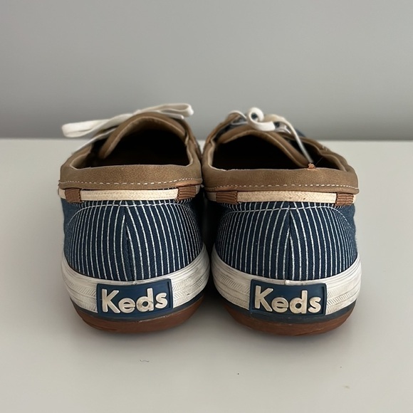 Keds Glimmer Ortholite Pinstripe Canvas Boat Shoes Loafers - Picture 6 of 17